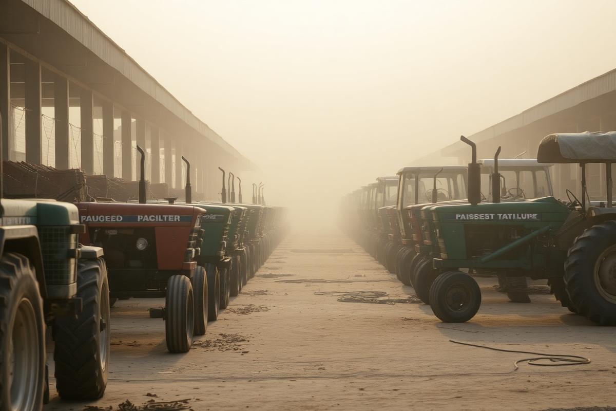 Subsidised farm machinery held at a state agriculture depot