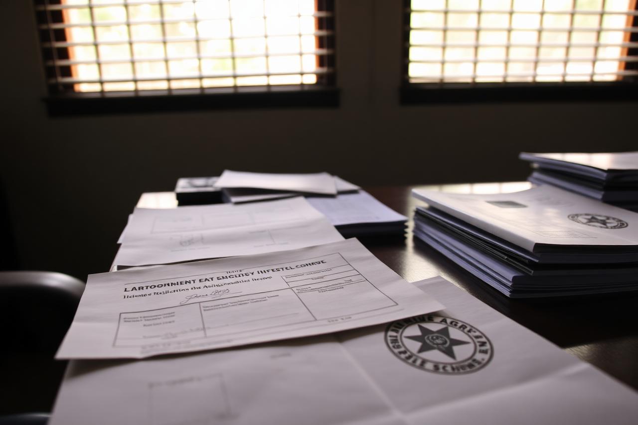 State agriculture office paperwork for scheme qualification and empanelment